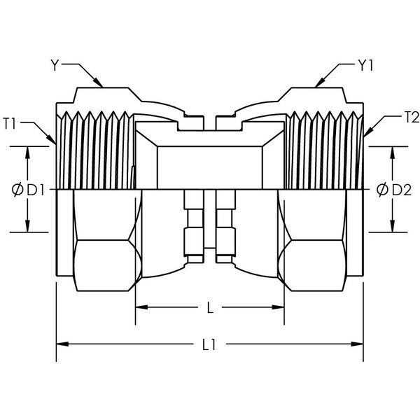 Female JIC Swivel To Female JIC Swivel Union Straight